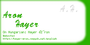 aron hayer business card